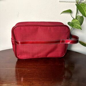 Estee Lauder Red Cosmetic Travel Bag Toiletry Organizer with Handle